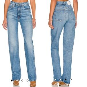 GRLFRND Sara Super High Rise Slim Straight Jeans in Lenox Hill